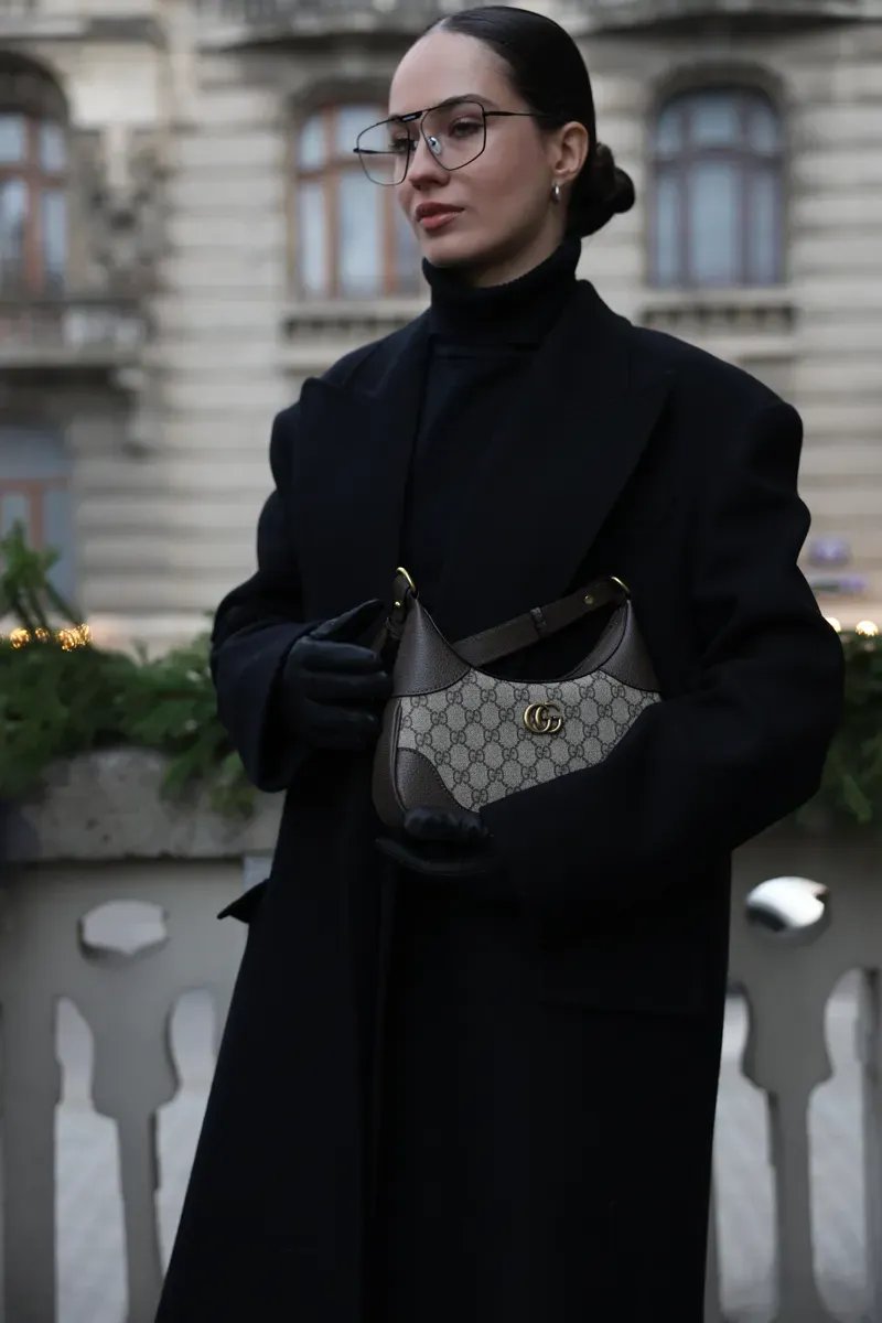 Сумка жіноча Gucci Aphrodite Small Shoulder Bag Grey копія 1:1 — фото 5