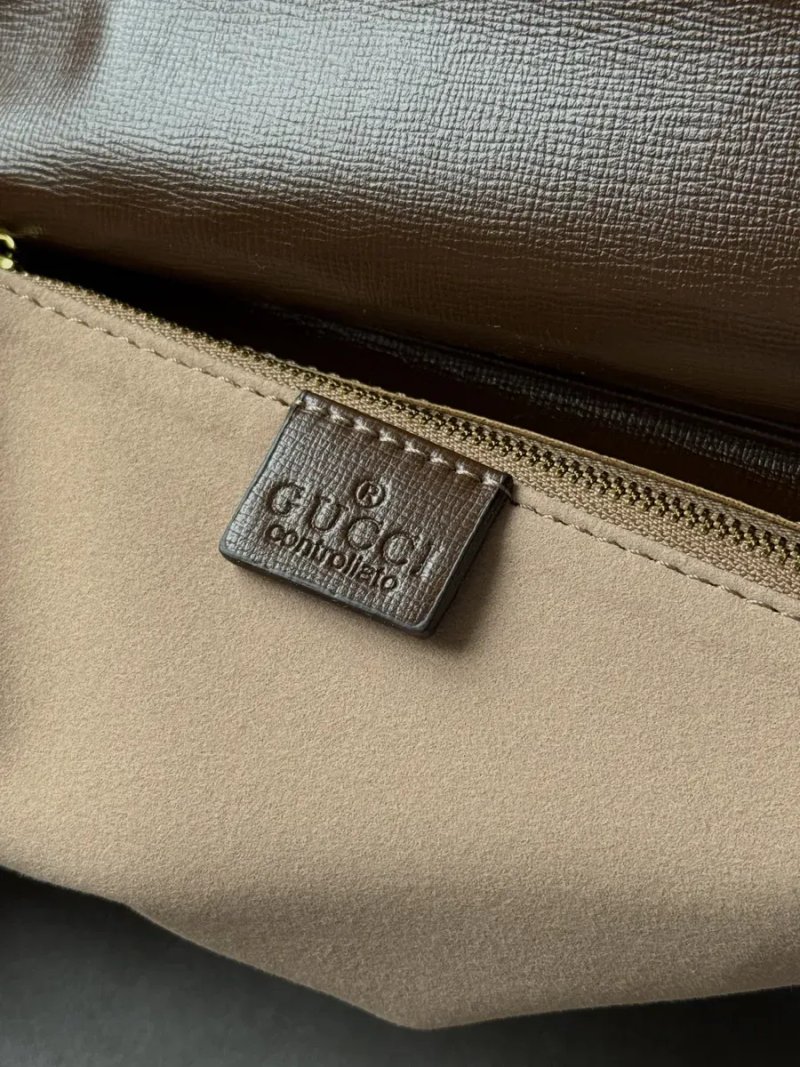 Сумка жіноча Gucci Horsebit 1955 Shoulder Bag Grey/Brown копія 1:1 — фото 6