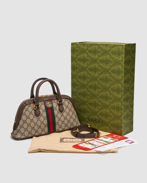 Сумка жіноча Gucci Ophidia Medium Top Handle Bag копія 1:1