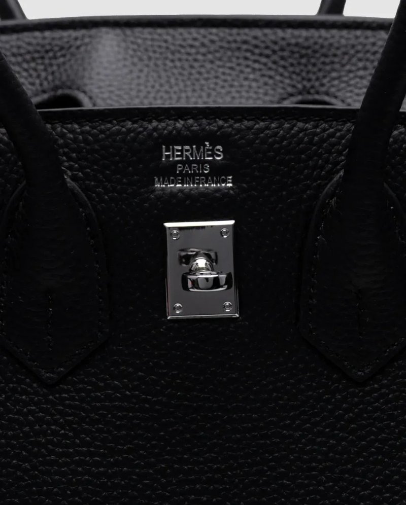 Сумка жіноча Hermes Birkin 25 Black/Silver копія 1:1 — фото 4