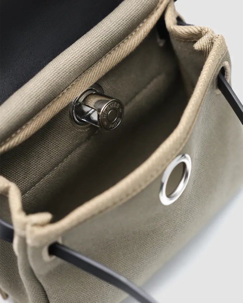 Сумка жіноча Hermes Herbag Zip 20 Bag Black/Green копія 1:1 — фото 3