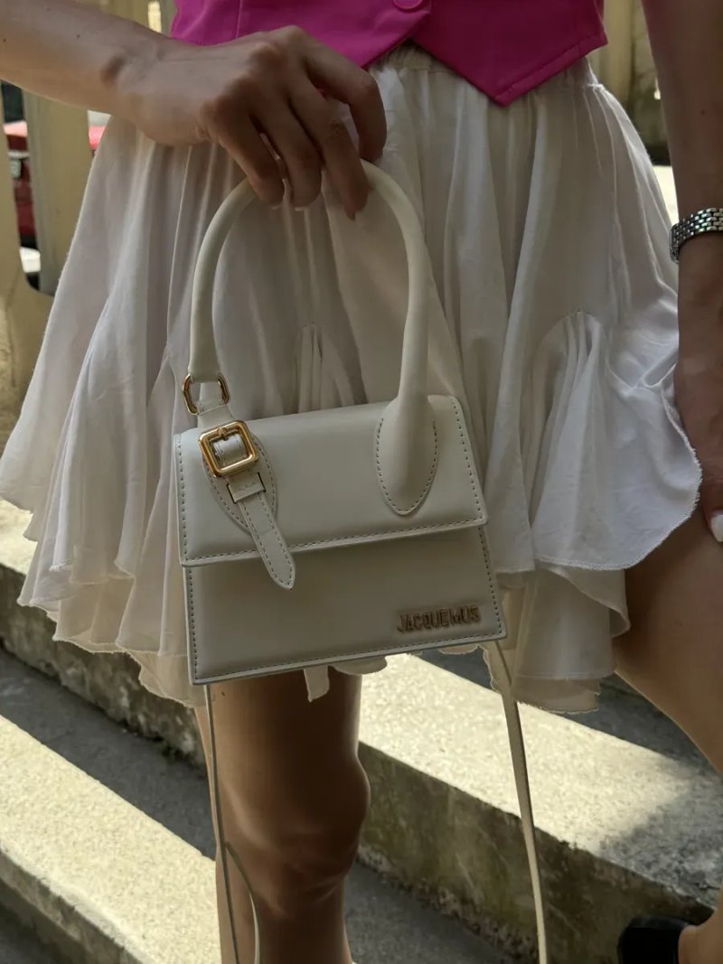 Сумка жіноча Jacquemus Le Chiquito Moyen Boucle White копія 1:1 — фото 7