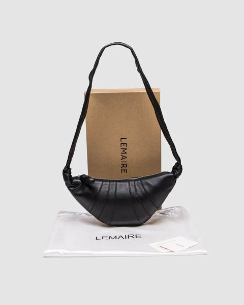 Сумка жіноча Lemaire Small Croissant Bag Black копія 1:1