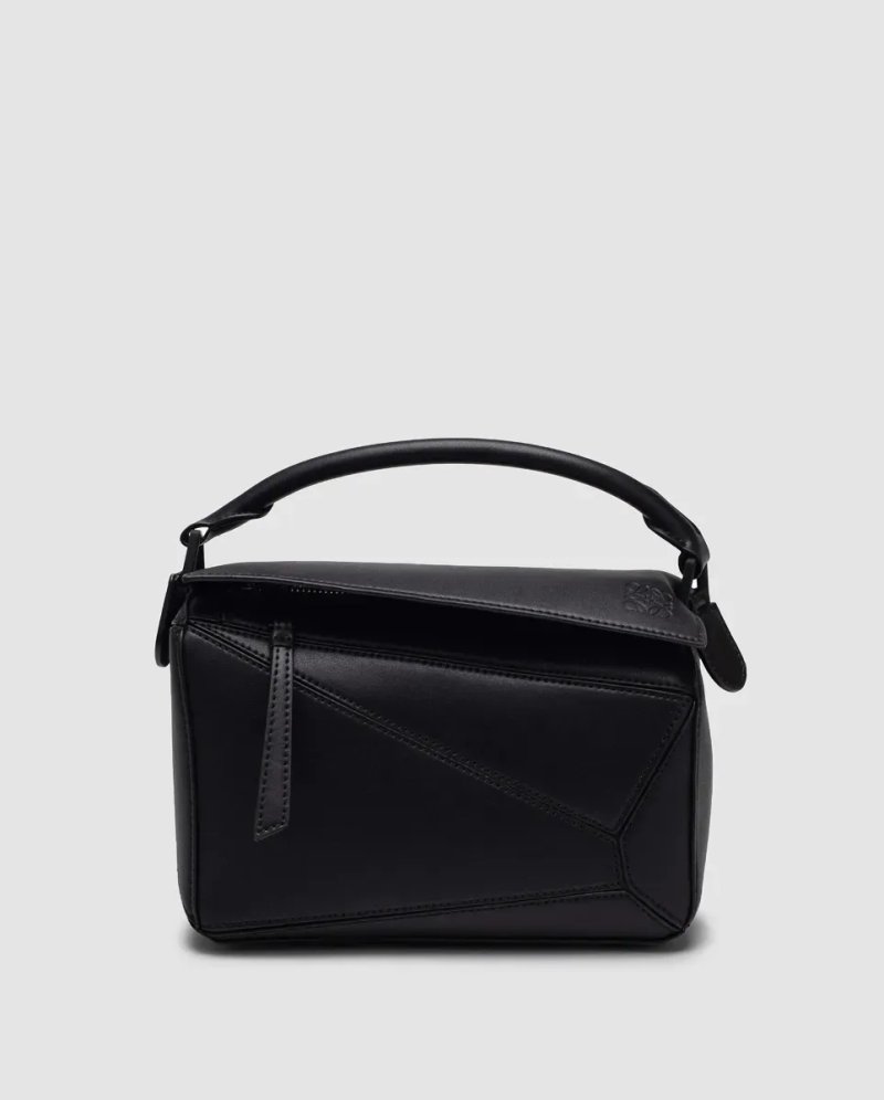 Сумка жіноча Loewe Paula's Ibiza Puzzle Bag In Classic Calfskin Black копія 1:1 — фото 2