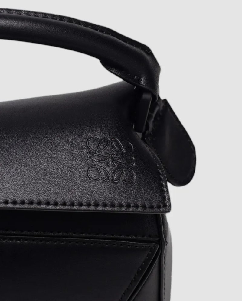 Сумка жіноча Loewe Paula's Ibiza Puzzle Bag In Classic Calfskin Black копія 1:1 — фото 4
