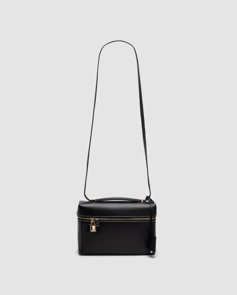 Сумка жіноча Loro Piana Extra Bag L23 Black Leather копія 1:1