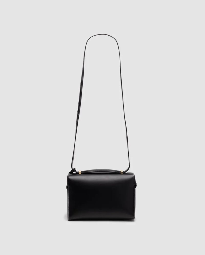 Сумка жіноча Loro Piana Extra Bag L23 Black Leather копія 1:1 — фото 2