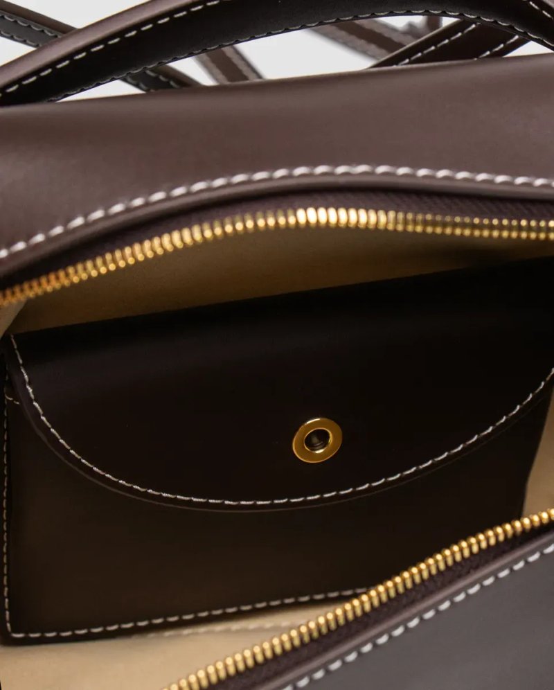 Сумка жіноча Loro Piana Extra Bag L23 Chocolate Leather копія 1:1 — фото 4