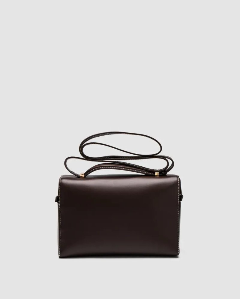 Сумка жіноча Loro Piana Extra Bag L23 Chocolate Leather копія 1:1 — фото 3
