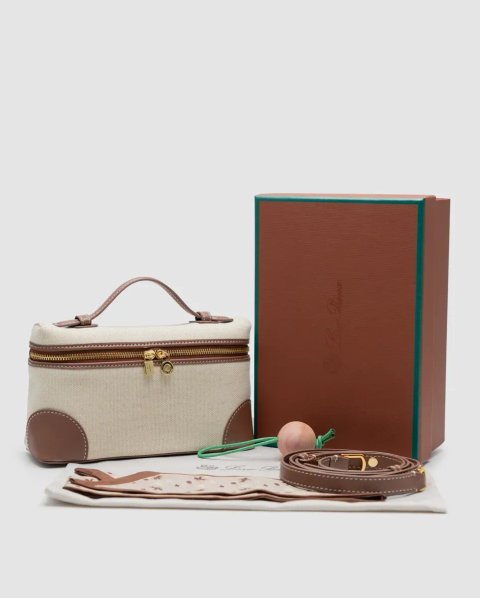 Сумка жіноча Loro Piana Extra Pocket L19 Natural/Caramel Sugar/Sun Gold копія 1:1