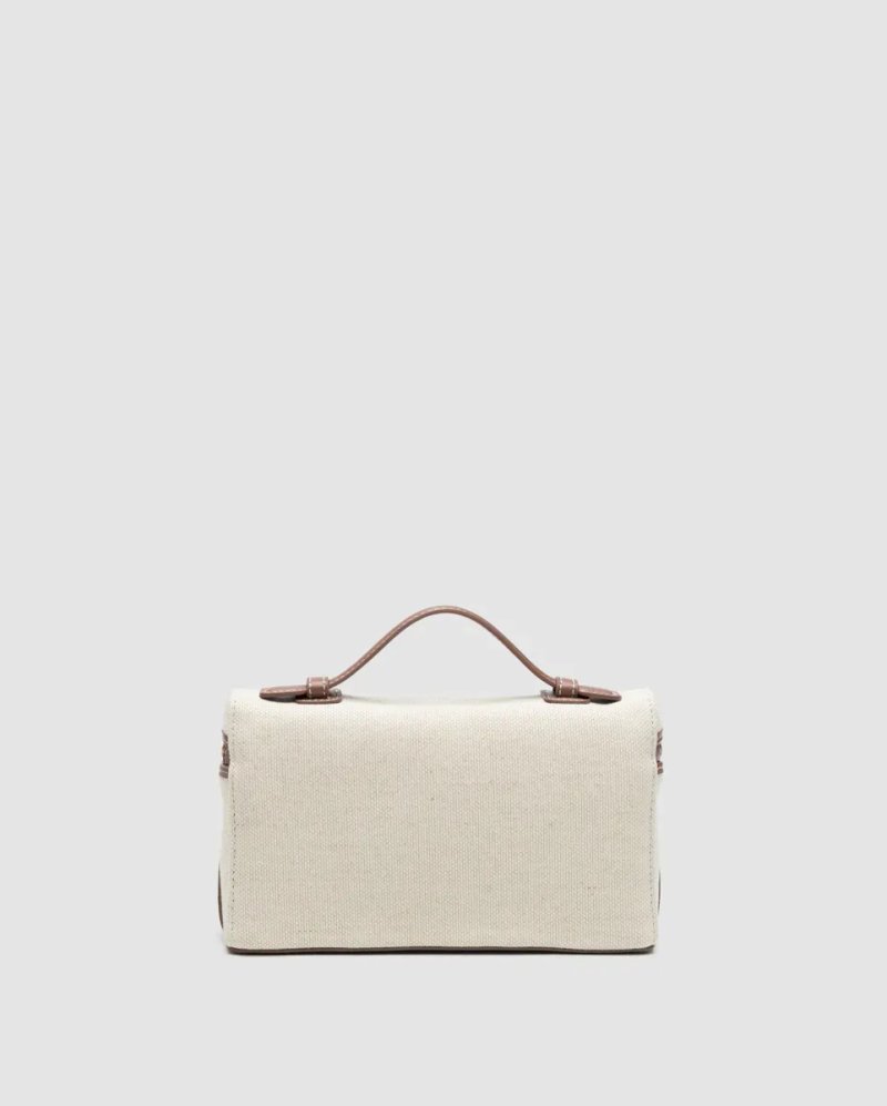 Сумка жіноча Loro Piana Extra Pocket L19 Natural/Caramel Sugar/Sun Gold копія 1:1 — фото 3