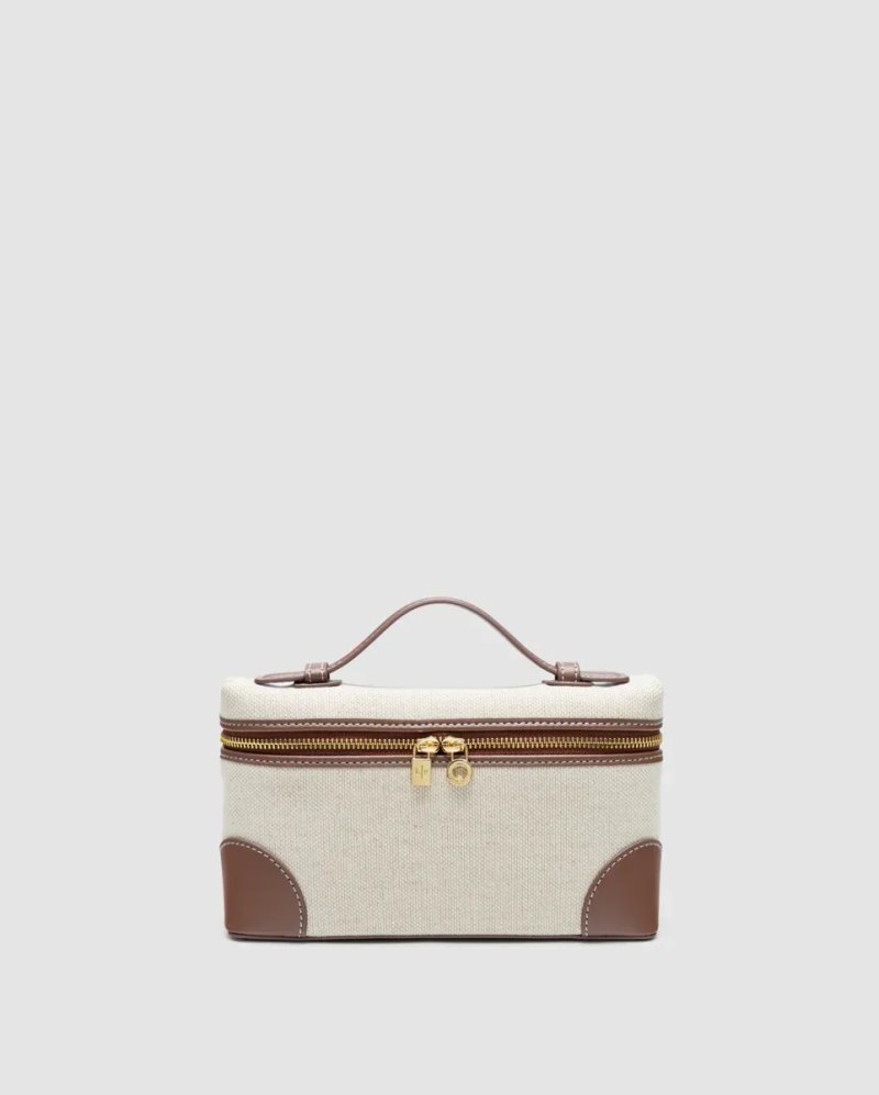 Сумка жіноча Loro Piana Extra Pocket L19 Natural/Caramel Sugar/Sun Gold копія 1:1 — фото 2