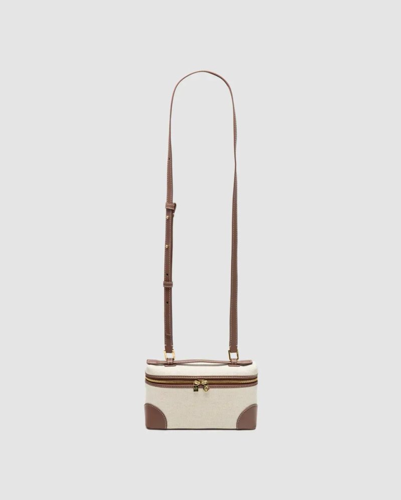 Сумка жіноча Loro Piana Extra Pocket L19 Natural/Caramel Sugar/Sun Gold копія 1:1 — фото 4