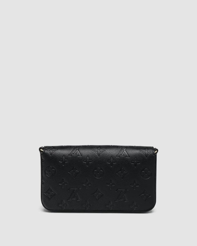 Сумка жіноча Louis Vuitton Félicie Pochette Bag Monogram Empreinte Leather Black копія 1:1 — фото 3
