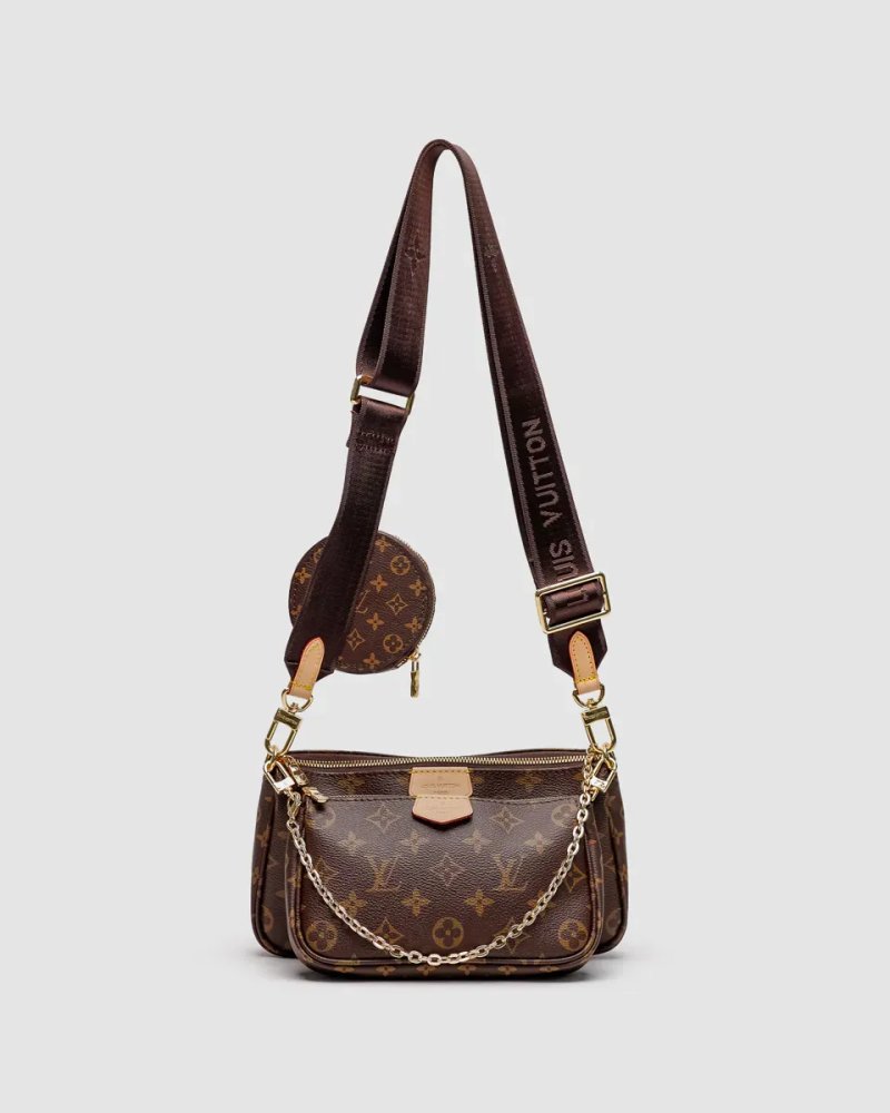 Сумка жіноча Louis Vuitton Multi Pochette Brown/Brown копія 1:1 — фото 2