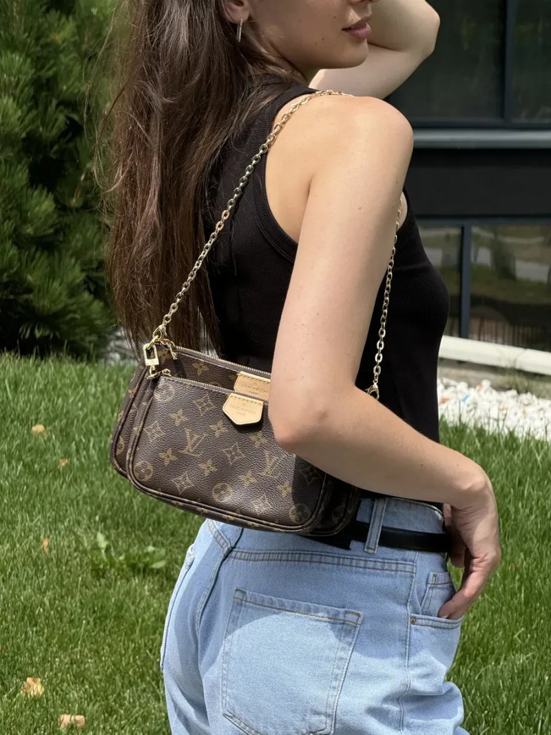 Сумка жіноча Louis Vuitton Multi Pochette Brown/Brown копія 1:1 — фото 6