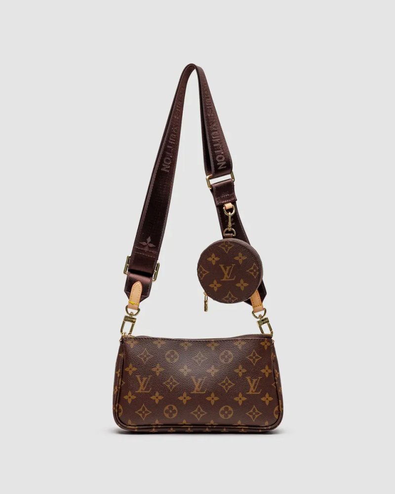 Сумка жіноча Louis Vuitton Multi Pochette Brown/Brown копія 1:1 — фото 3