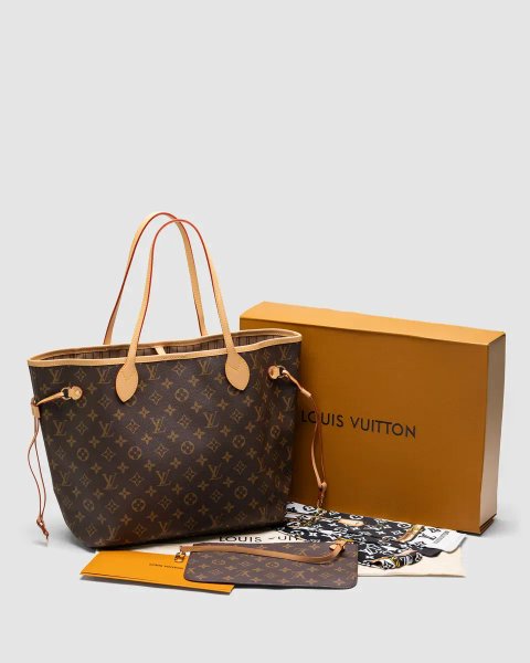 Сумка жіноча Louis Vuitton Neverfull MM Monogram Canvas копія 1:1