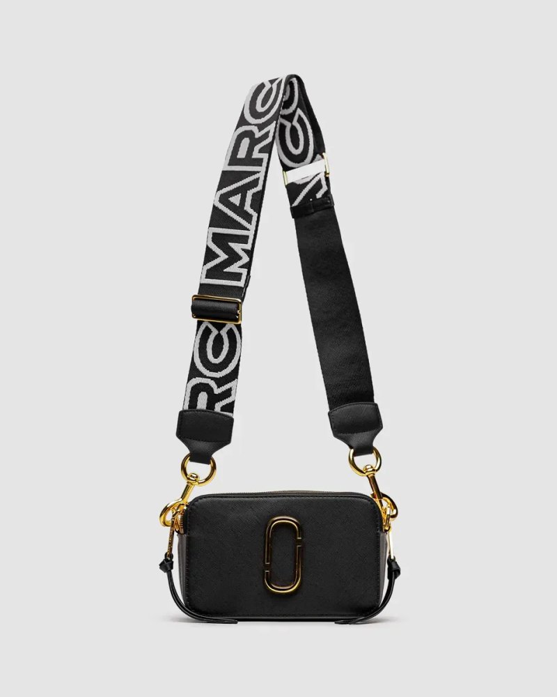Сумка жіноча Marc Jacobs The Snapshot Black/Gold копія 1:1 — фото 2