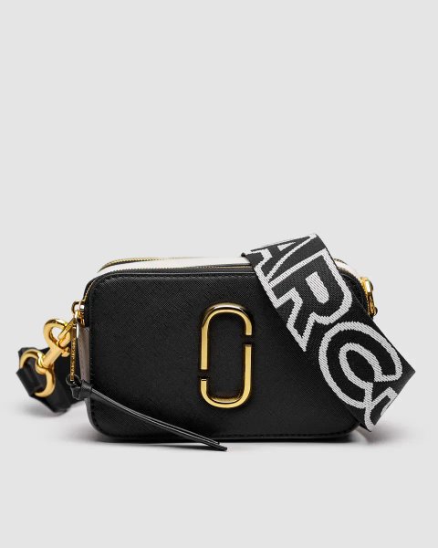 Сумка жіноча Marc Jacobs The Snapshot Black/Gold копія 1:1