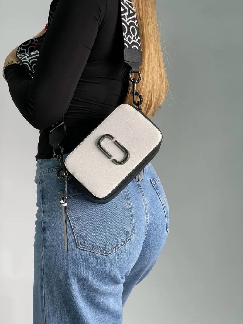 Сумка жіноча Marc Jacobs The Snapshot White/Silver копія 1:1 — фото 4