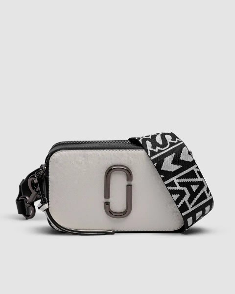 Сумка жіноча Marc Jacobs The Snapshot White/Silver копія 1:1