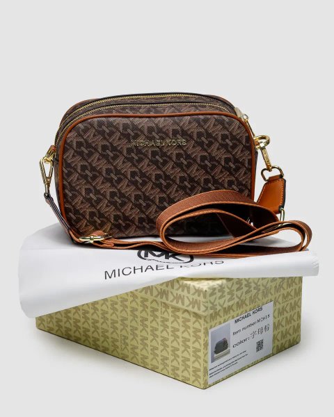 Сумка жіноча Michael Kors Camera Bag Brown копія 1:1