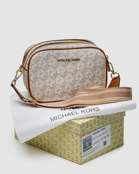 Сумка жіноча Michael Kors Camera Bag Ivory копія 1:1