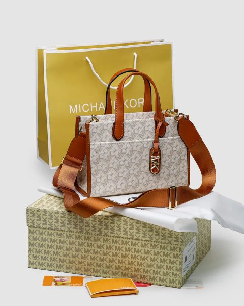 Сумка жіноча Michael Kors GIGI LG Grab Tote Ivory копія 1:1