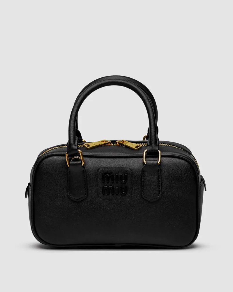 Сумка жіноча Miu Miu Arcadie Leather Bag Black копія 1:1 — фото 2