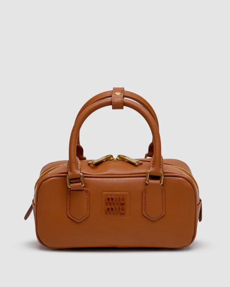 Сумка жіноча Miu Miu Arcadie Leather Bag Ginger копія 1:1 — фото 2