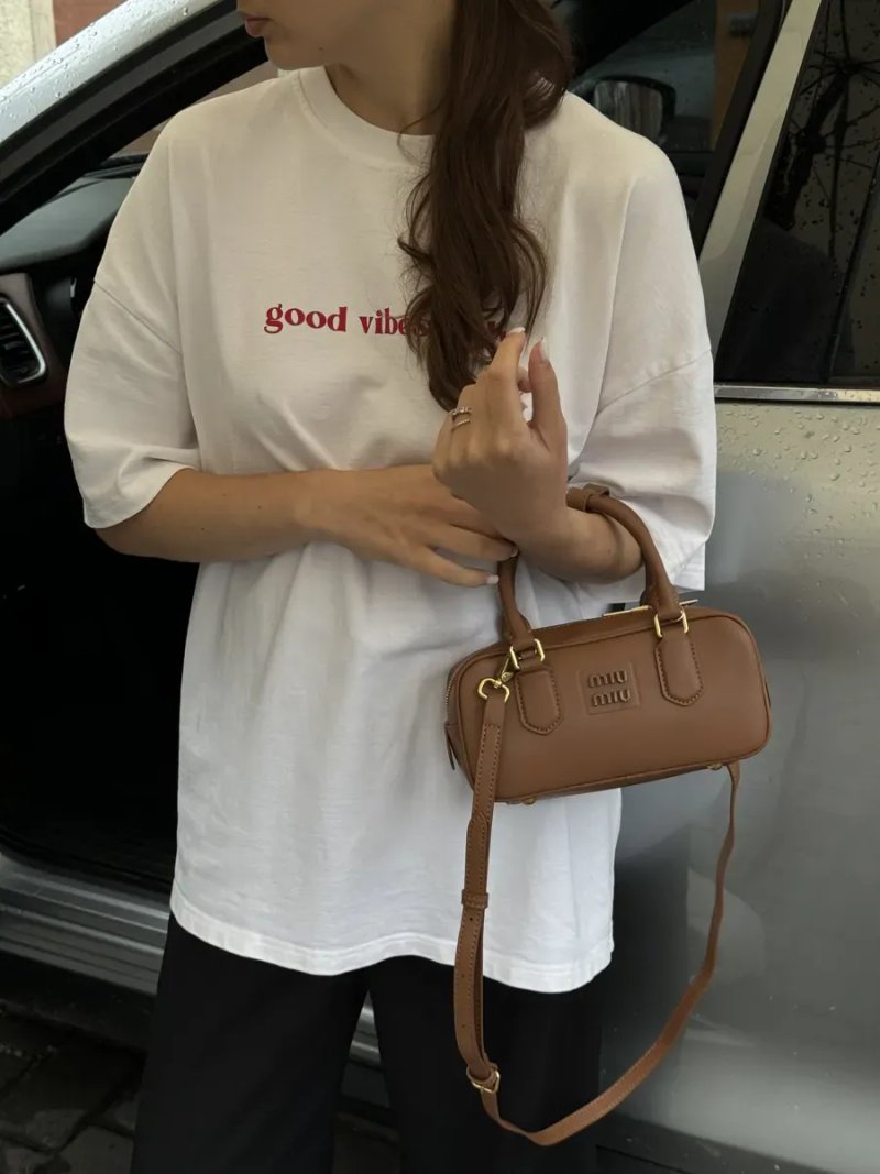 Сумка жіноча Miu Miu Arcadie Leather Bag Ginger копія 1:1 — фото 5