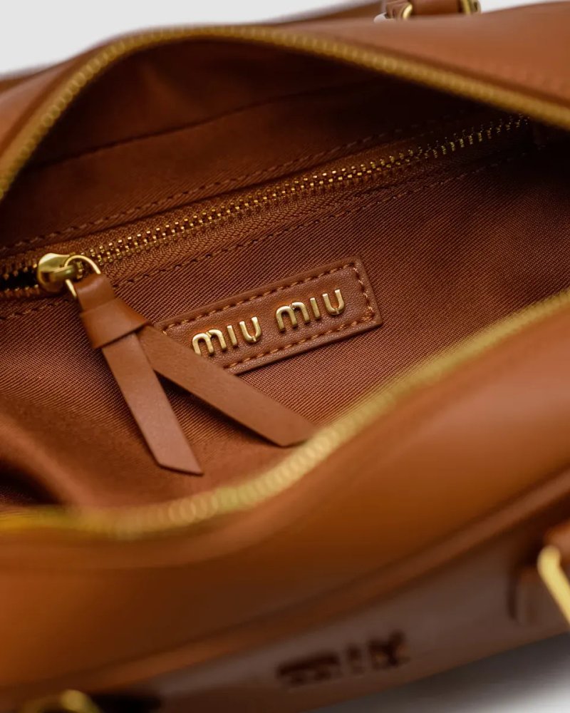 Сумка жіноча Miu Miu Arcadie Leather Bag Ginger копія 1:1 — фото 4