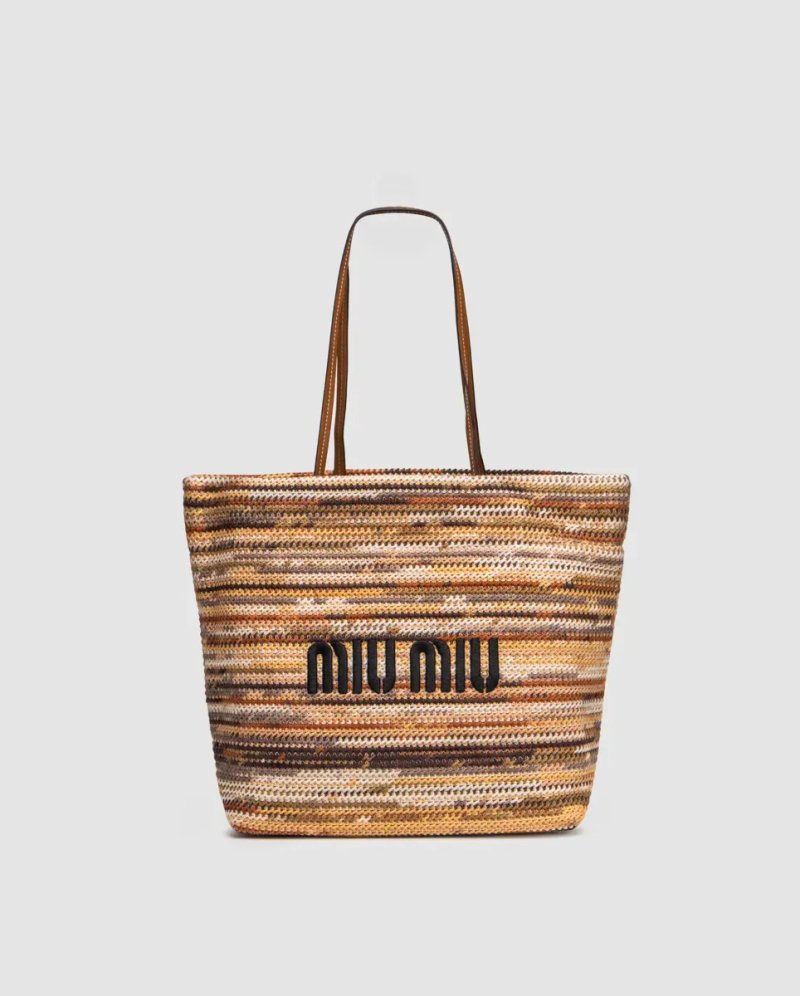 Сумка жіноча Miu Miu Crochet Tote Bag Brown копія 1:1 — фото 2