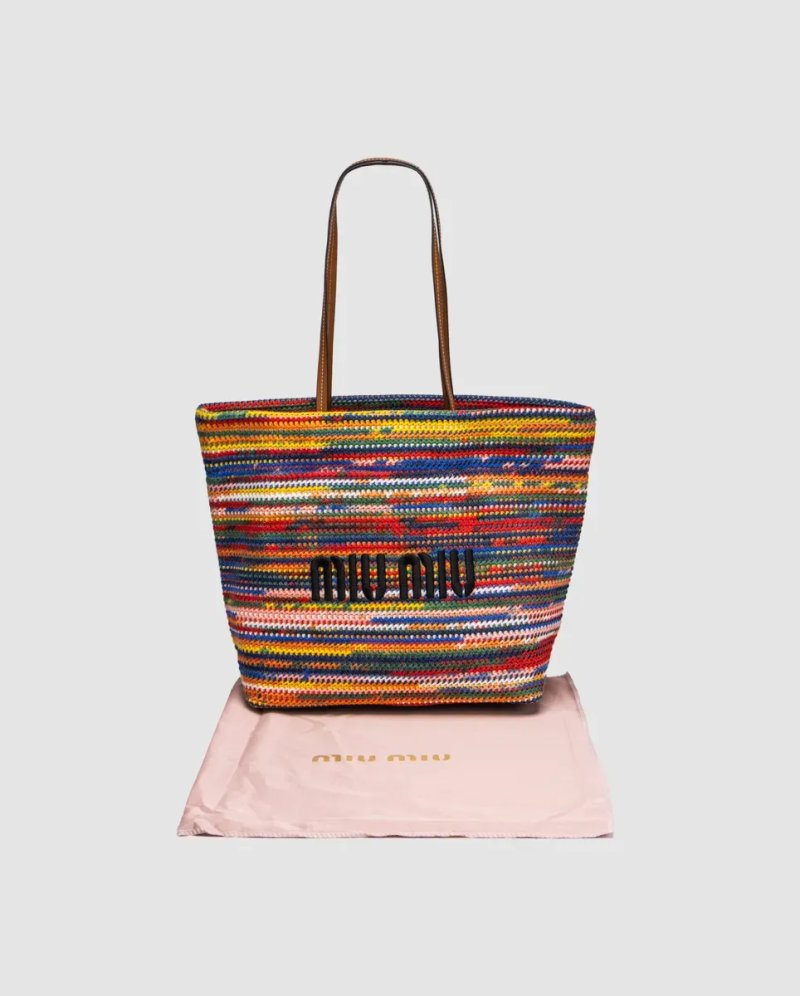Сумка жіноча Miu Miu Crochet Tote Bag Multicolored копія 1:1