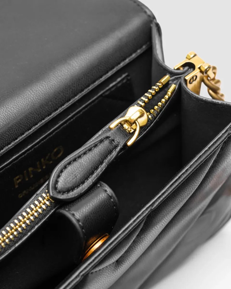 Сумка жіноча Pinko Mini Love Bag Click Big Chevron Black копія 1:1 — фото 4