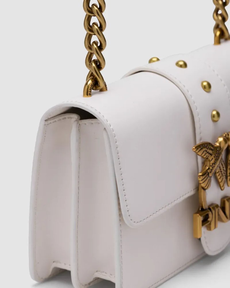 Сумка жіноча Pinko Mini Love Bag One Simply Milk/Gold копія 1:1 — фото 4