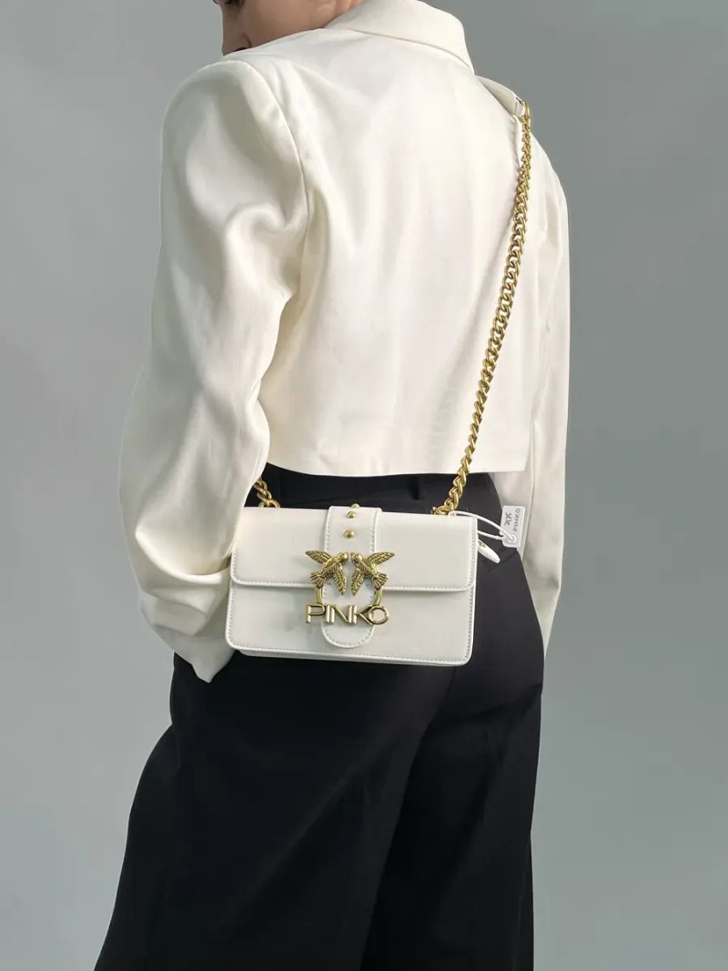 Сумка жіноча Pinko Mini Love Bag One Simply Milk/Gold копія 1:1 — фото 6