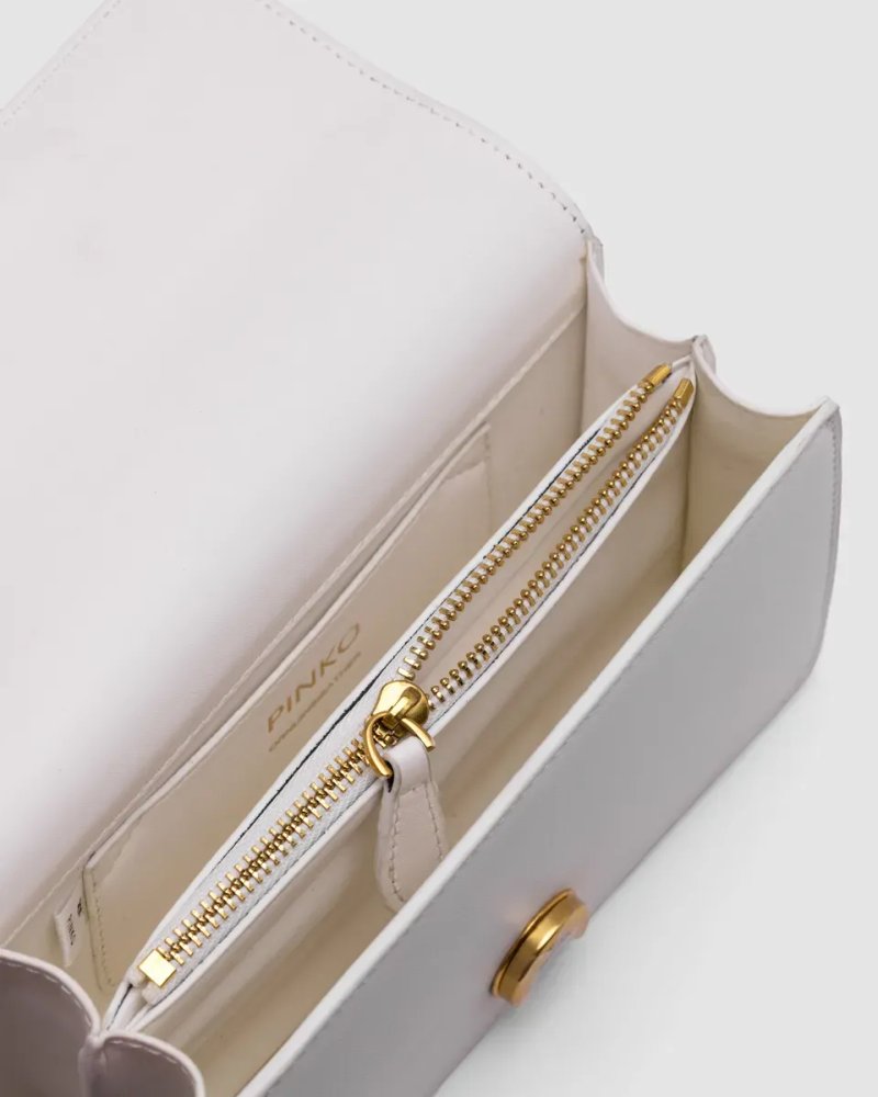Сумка жіноча Pinko Mini Love Bag One Simply Milk/Gold копія 1:1 — фото 3