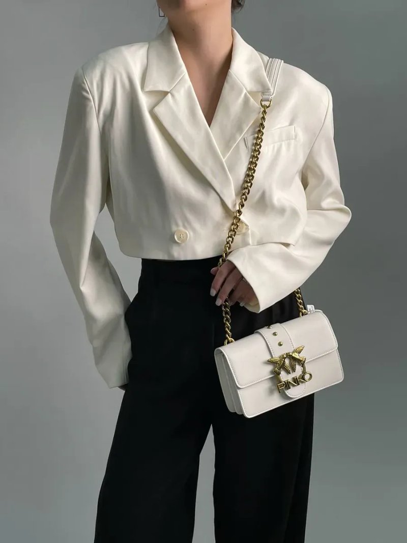 Сумка жіноча Pinko Mini Love Bag One Simply Milk/Gold копія 1:1 — фото 5