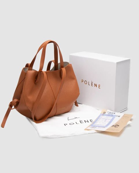 Сумка жіноча Polene Cyme Mini Edition Textured Camel копія 1:1