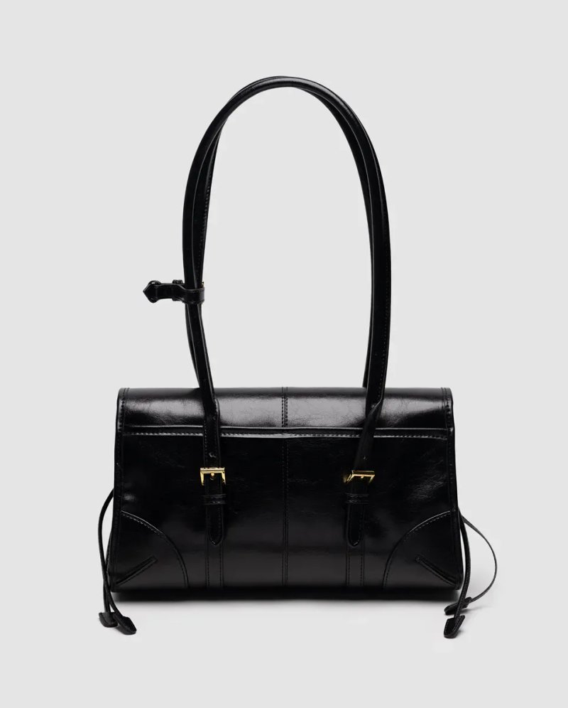 Сумка жіноча Prada Medium Leather Shoulder Bag Black копія 1:1 — фото 2