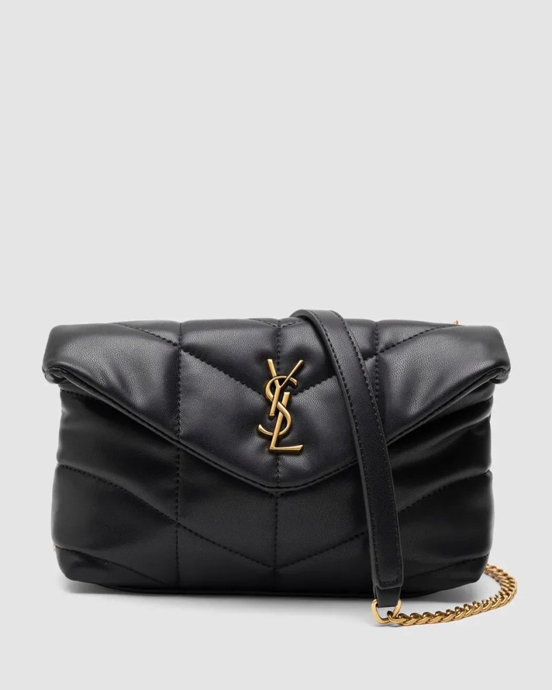 Сумка жіноча Saint Laurent Puffer Small in Nappa Leather Gold Chain копія 1:1 — фото 2