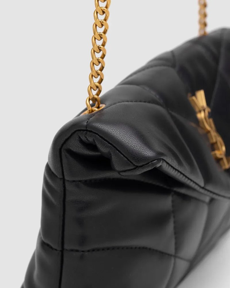 Сумка жіноча Saint Laurent Puffer Small in Nappa Leather Gold Chain копія 1:1 — фото 4