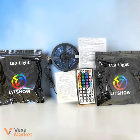 Світлодіодна RGB стрічка LitsShow 10 метрів з USB та пультом керування