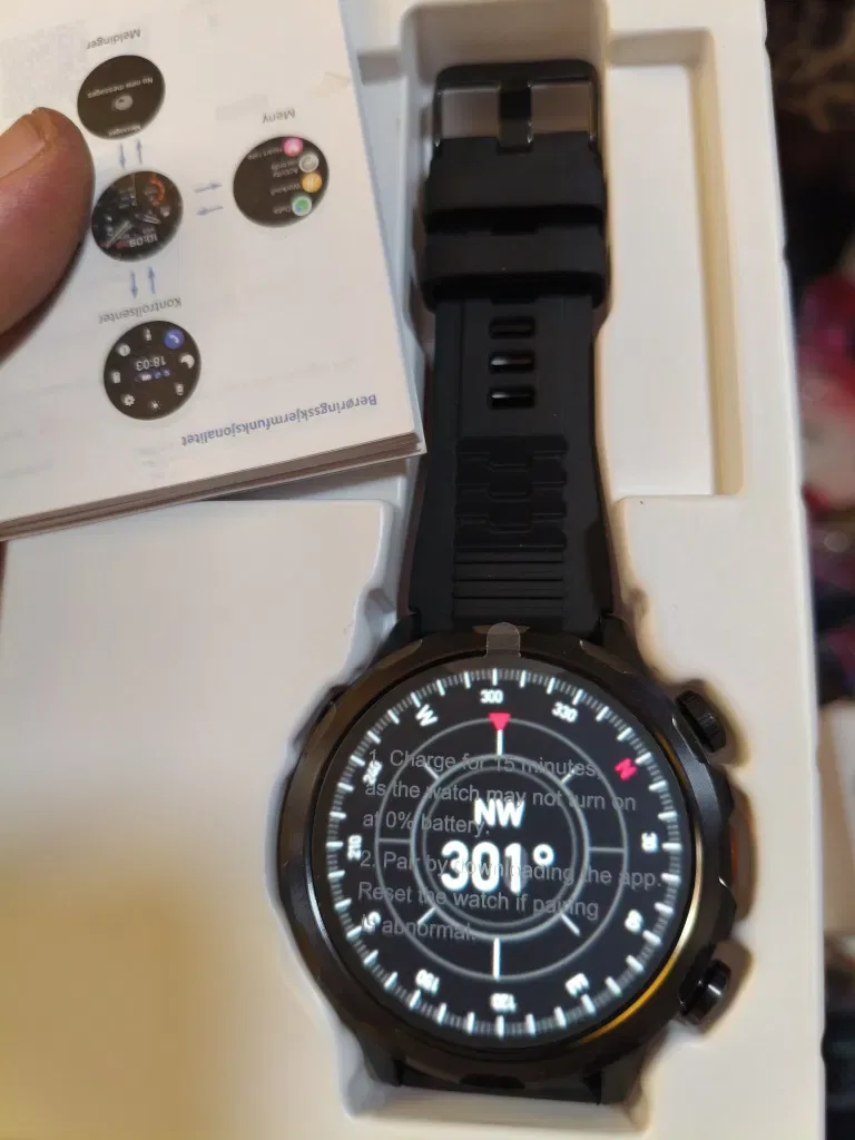 Тактические смарт часы 1400mAh,GPS, NFC, Compass, Amoled. — фото 3