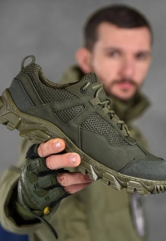 Тактичні кросівки олива/койот натуральна шкіра 40-46 — фото 2