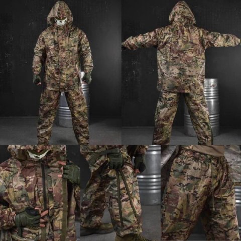 Тактичний маскувальний костюм дощовик Military