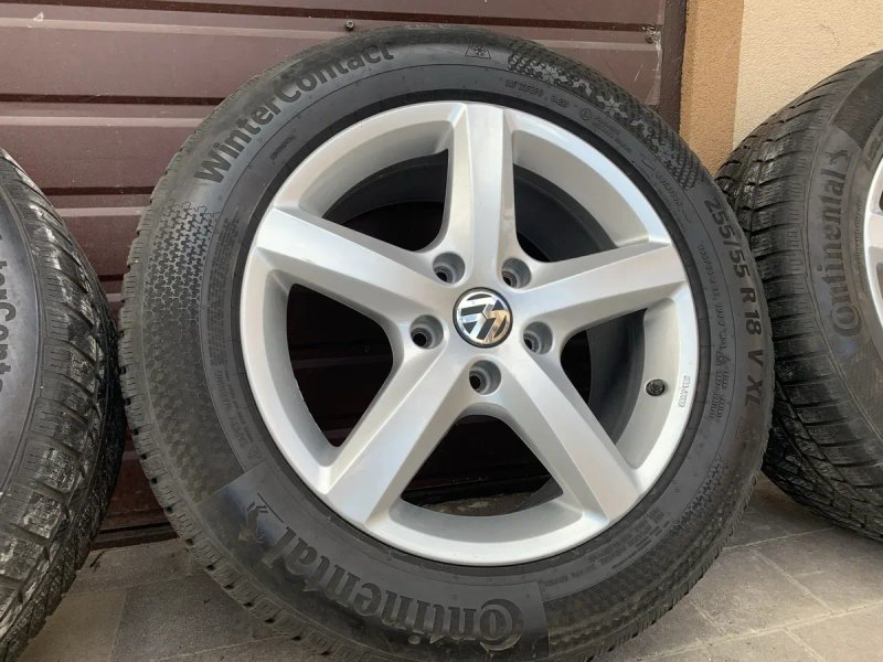 Титани Р 18 на зимовій гумі VW Touareg Audi Q7 Cayene S 5*130 Original — фото 3