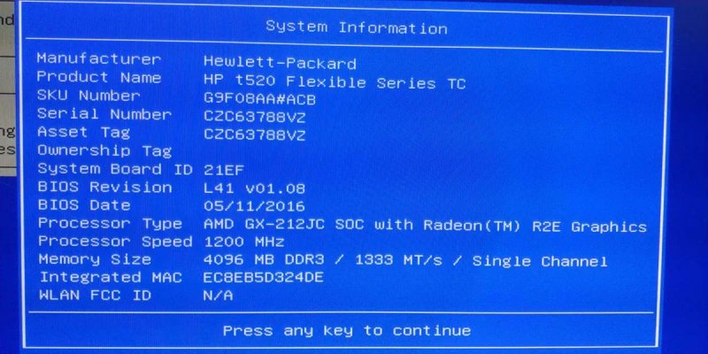 Тонкий клієнт HP T520 (AMD GX-212JC 1.2 Ghz, SSD  16GB, 4 GB DDR3L) — фото 5